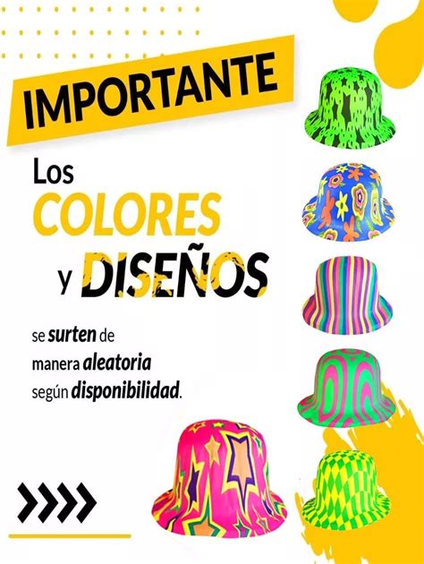 10 Sombreros Gorros Bombin Neon Brillan En Luz Uv Fiesta Batucada Antro