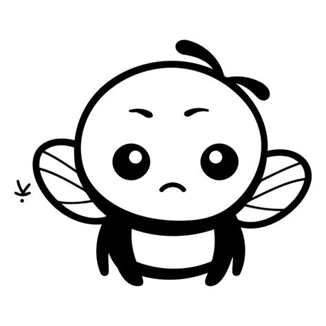 Premium Vector Cute Cartoon Bee Vector Illustration Isolated On A