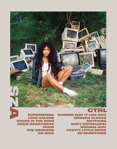 Ctrl Sza X Album Poster Etsy Normal Girl Music Poster Design