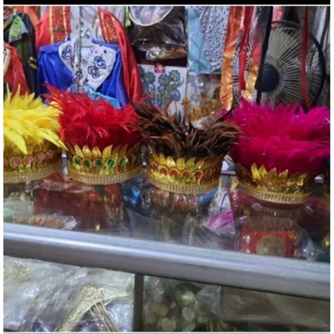 Jual Aksesoris Kepala Dayak Khas Kalimantan Mahkota Topi Bulu Tari