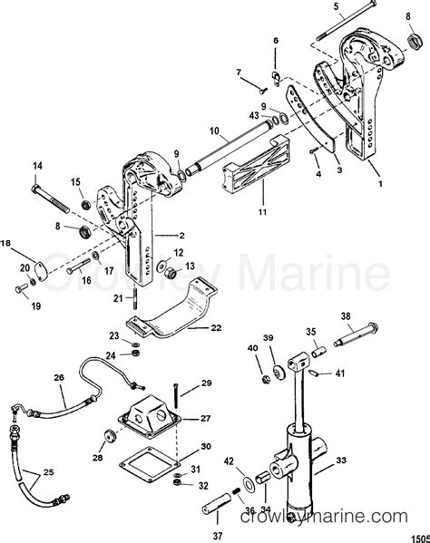 TRANSOM BRACKETS 1999 Race Outboard 2 5 OS CL EFI 1925242VH