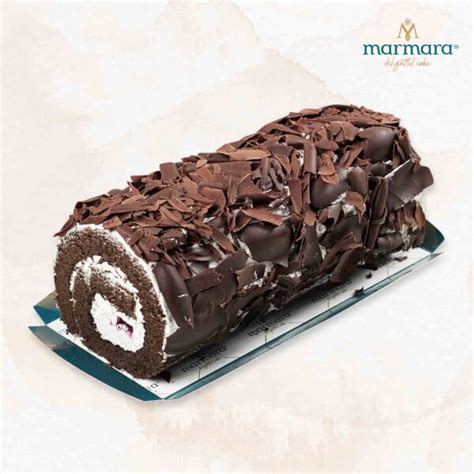 Delish Black Forest Swiss Roll Cake Marmara Cakes