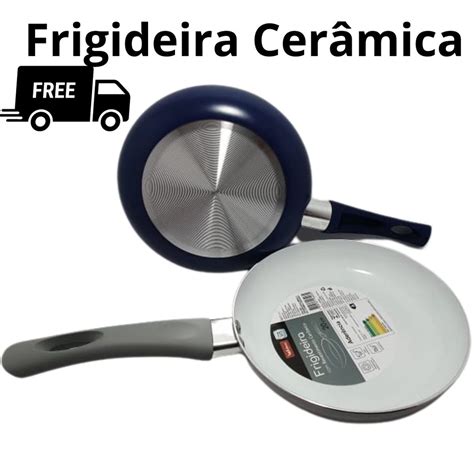 Frigideira Antiaderente Cer Mica Cm Frita Sem Leo Cabo N O Esquenta