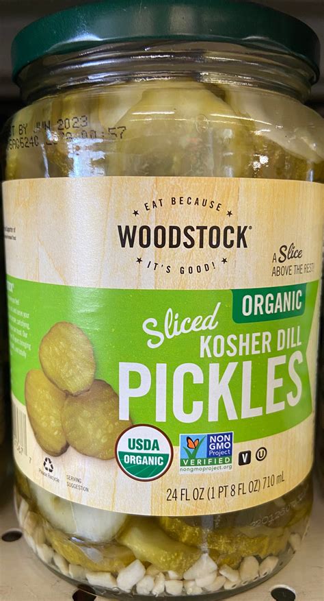 Pickles Kosher Dill Slices Woodstock Organic The Downtown Farm Stand