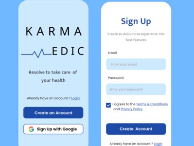 Karma Medic Hospital App Daily Ui Sign Up By Kompal Layal On