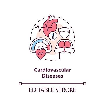 Cardiovascular Disease Concept Icon Rhythm Myocardial Infarction