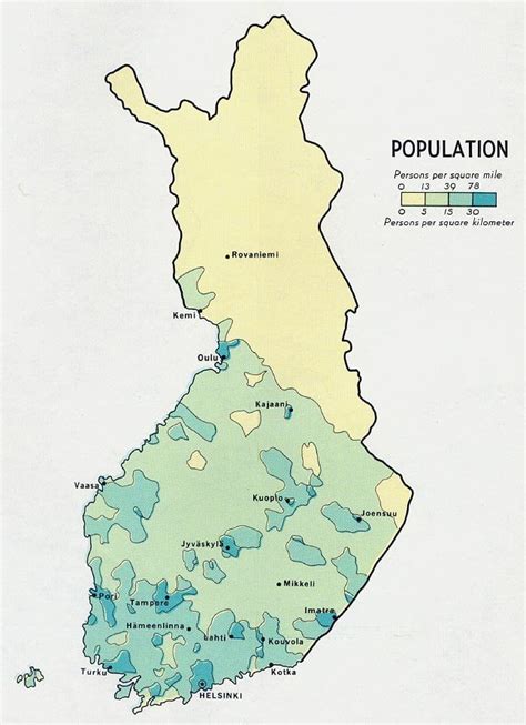 Population Density Map Of Finland 1969 648 × 894 Rmapporn