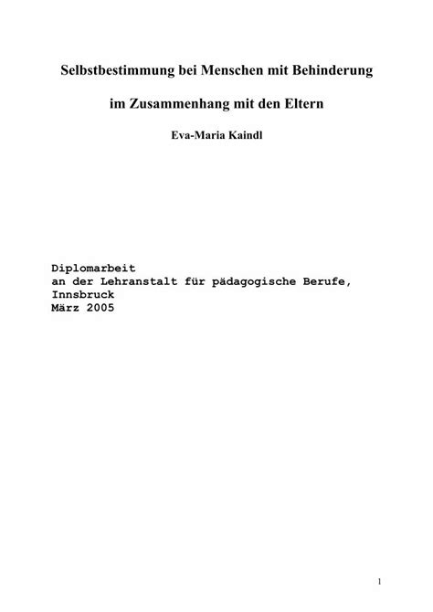 Pdf Selbstbestimmung Bei Menschen Mit Behinderung Im Pdf File