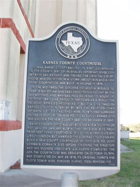 Karnes County Courthouse - TEXAS HISTORICAL MARKERS