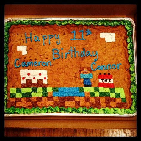 Minecraft Cookie Cake Minecraft Birthday Boy Birthday Parties