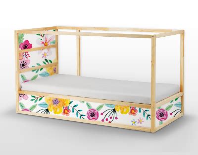 Vibrant Floral Ikea Kura Bed Decals Sticker ColorayDecor