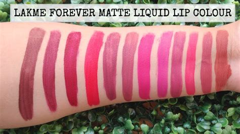 Lakme Matte Lipstick Shades Swatches | Lipstutorial.org