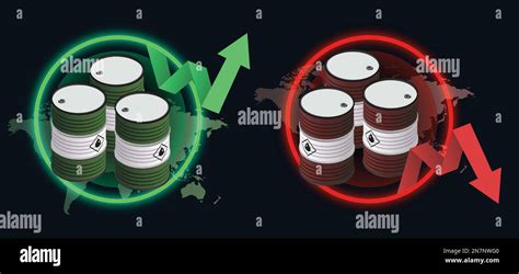 Les prix du pétrole augmentent en baisse Barils de pétrole brut avec