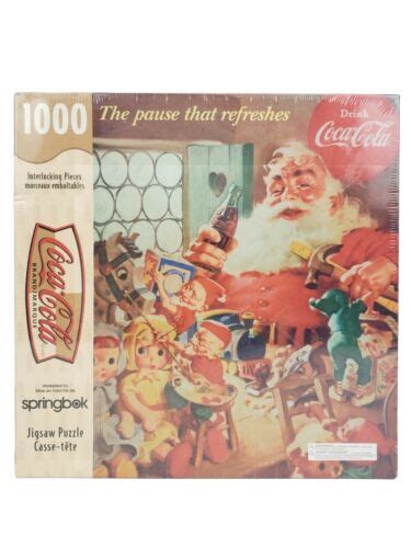 Springbok Coca Cola The Pause That Refreshes Santa Puzzle New