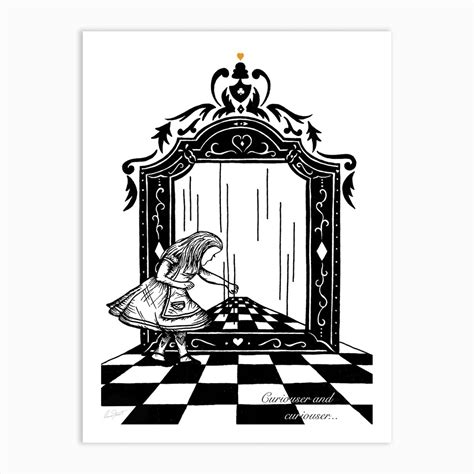 Alice In Wonderland Alice And The Looking Glass Art Print By Eleanor Stuart Fy