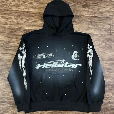 Hellstar Black Racer Hoodie Size Large Capsule Depop