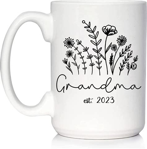 15oz Grandma 2023 Mug Grandma Est 2023 Mug Promoted To Grandma Mug New Grandma Ts First