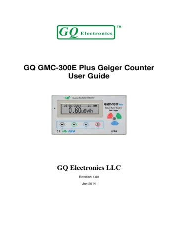 Gq Gmc E Plus Geiger Counter User Guide Manualzz