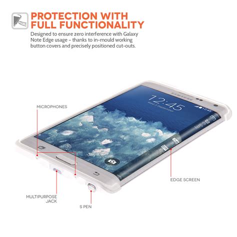 Yousave Accessories Samsung Galaxy Note Edge Silicone Gel Case Clear