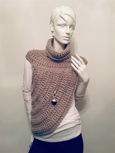 Crocheted Katniss Inspired Cowl Wrap Top Huntress Cowl Etsy