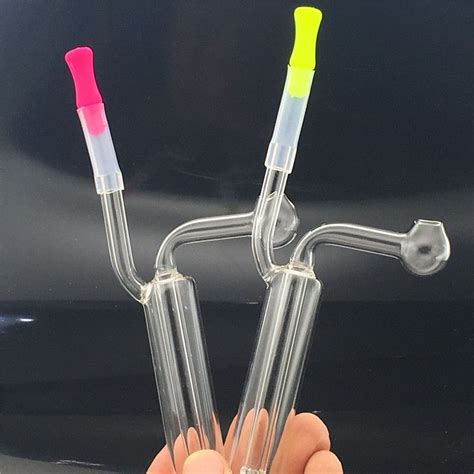 Mini Glass Oil Burner Water Pipes Hand Size Glass Bubbler Bong Ash