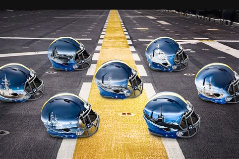 Navy's badass helmets have hand-painted ships, custom for each position group - SBNation.com