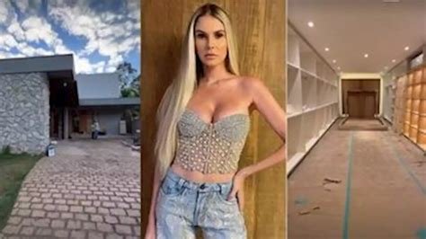 Bárbara Evans mostra evolução na obra de mansão academia quatro