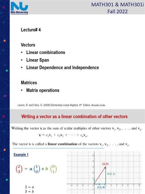 Lec - 4 Vectors-Matrices | PDF | Matrix (Mathematics) | Linear Map