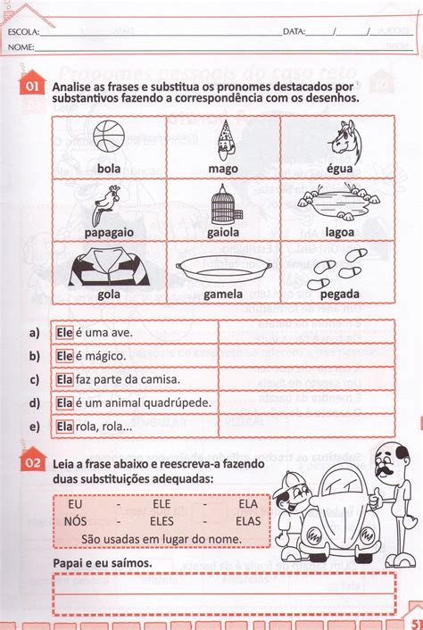 Atividades Com Pronomes Pessoais Para 3o Ano Fundamental - EDUCA