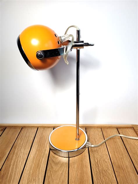 Lampe Eyeball Orange Space Age Coucou Retro