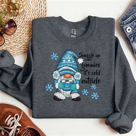 Christmas Gnome Sweatshirts For Women Cute Trendy Christmas Sweatshirt