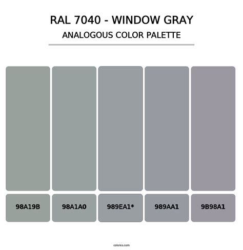 Ral Window Gray Color Palettes Colorxs