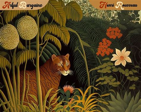 Henri Rousseau Art Print Exotic Art Rousseau Inspired Printable Wall