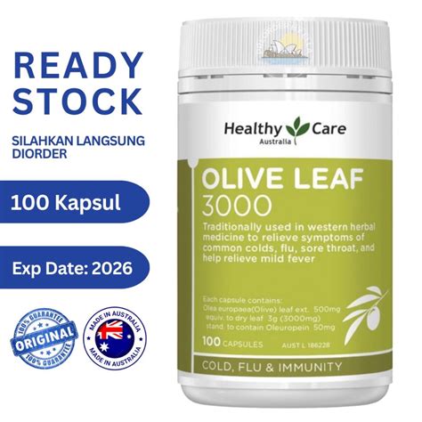 Jual Healthy Care Olive Leaf 3000 3000mg 100 Capsules Shopee Indonesia