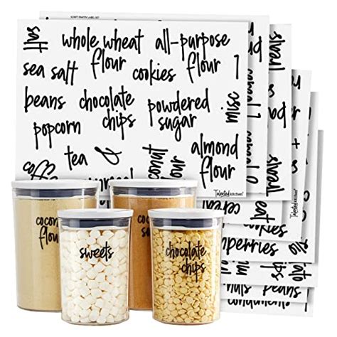 Talented Kitchen 157 Pantry Labels For Food Containers Preprinted