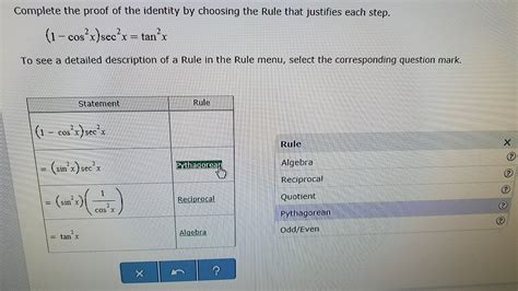 Solved Complete The Proof Of The Identity By Choosing The Chegg