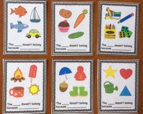 What Doesn T Belong Cards In Autism Helper Preschool