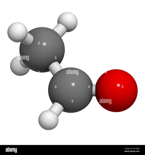 Acetaldehyde (ethanal) molecule, chemical structure Stock Photo - Alamy