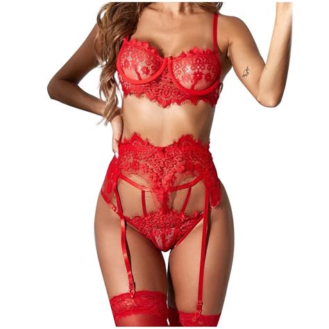 Buy Womens Sexy Lingerie Set Lace Corset Bustier Teddy Bodysuit Garter