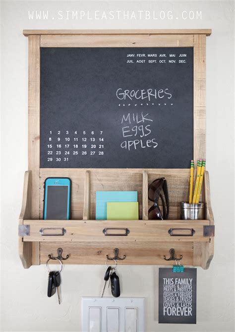 Daanis Chalkboard Kitchen Wall Organizer