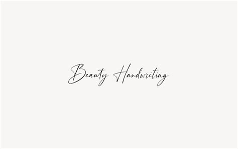 Beauty Handwriting - Font Free [ Download Now ]