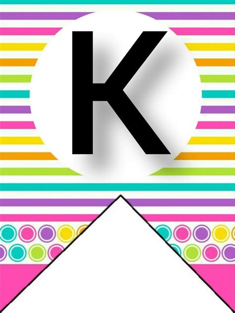 The Letter K Is Made Up Of Different Colors And Shapes Including