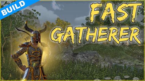 Fast Gatherer Farming Build For Elder Scrolls Online Eso Guide Youtube