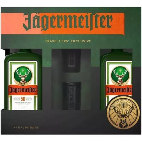 Kit Licor Jagermeister Pack 2x 500ml 2 Copos Shots Frete Grátis