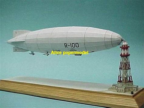 Uk United Kingdom R 100 R100 Zeppelin Airship Balloon Vintage Large Big