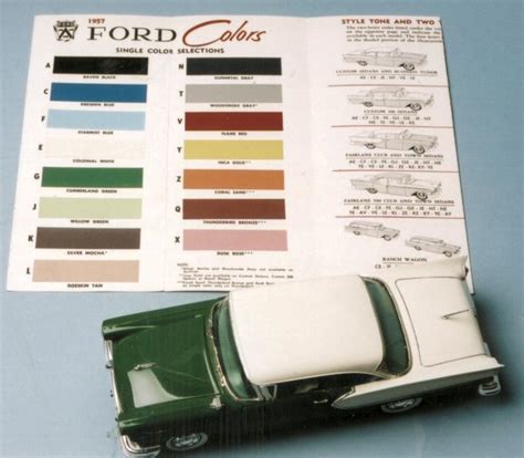 1951 Ford Color Chart