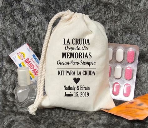 Personalised La Cruda Hangover Kit Bags Bachelorette Party Etsy