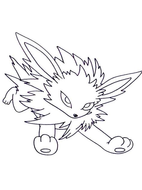 Pokemon Jolteon Coloring Pages Free Printable