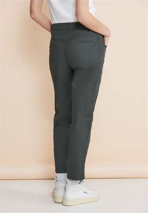 Street One Pantalon Cargo Coupe Classique Pour Femmes En Vert Street One