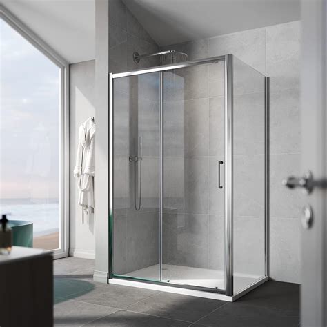 Elegant 1000 X 700mm Modern Sliding Shower Enclosure Cubicle 8mm Safety